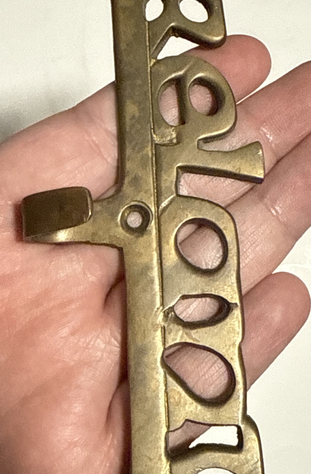 Solid Brass “Ireland” 3 Hook Wall Key Holder