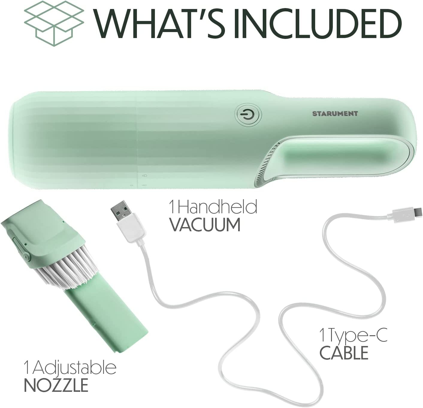 Starument Portable Handheld Cordless Vacuum Cleaner – Mint Green