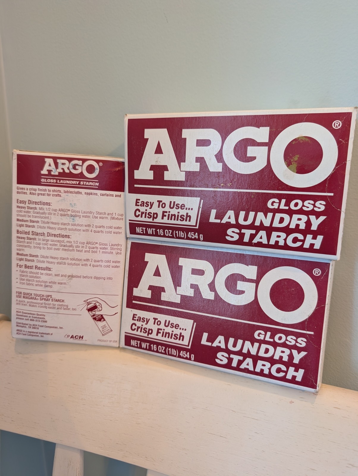 ARGO Gloss Laundry Starch Remove Greasy Spots (5592916) LOT of 3!! Expired.