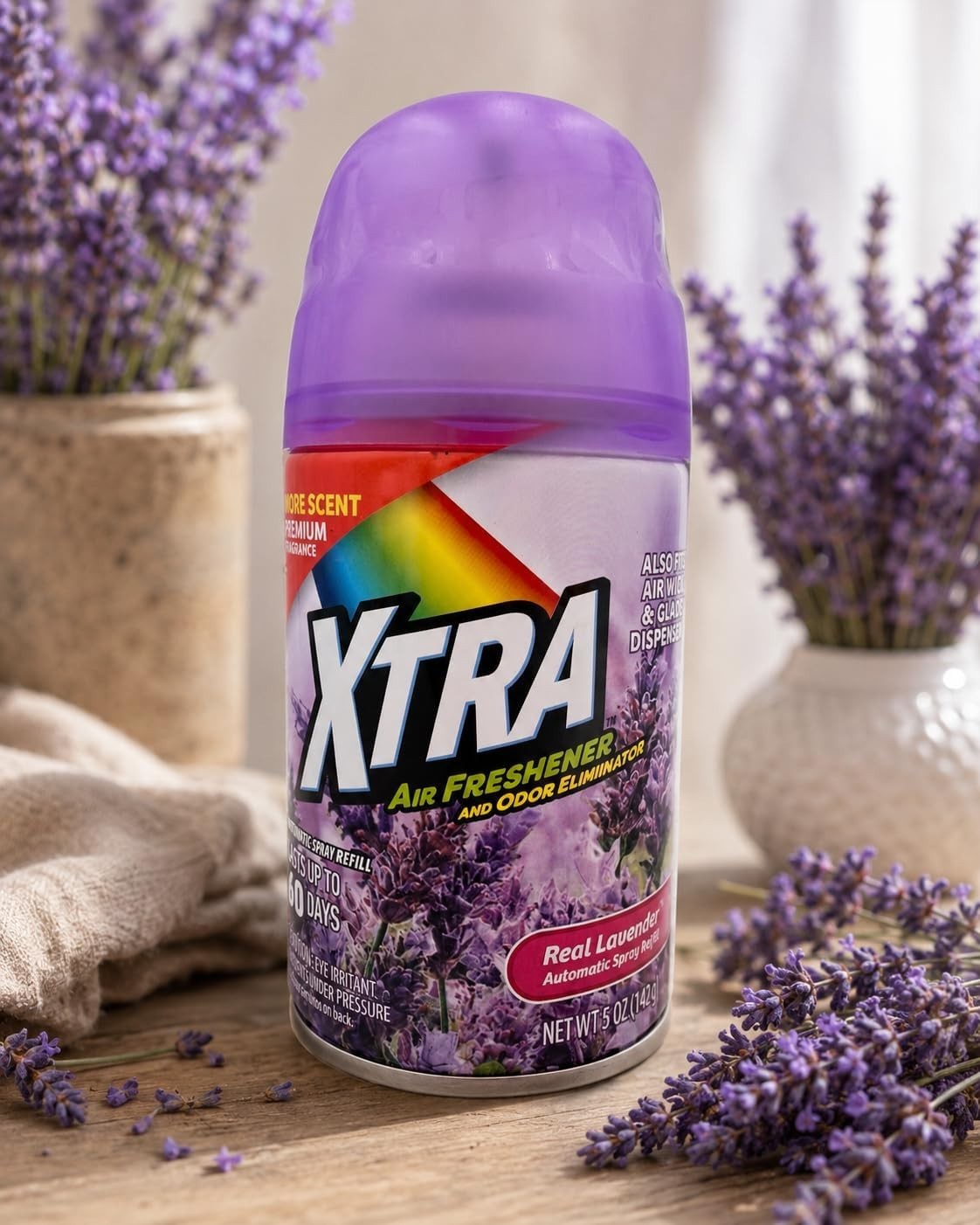3 Pack XTRAA Automatic Spray Refills – Real Lavender – 5 oz Each