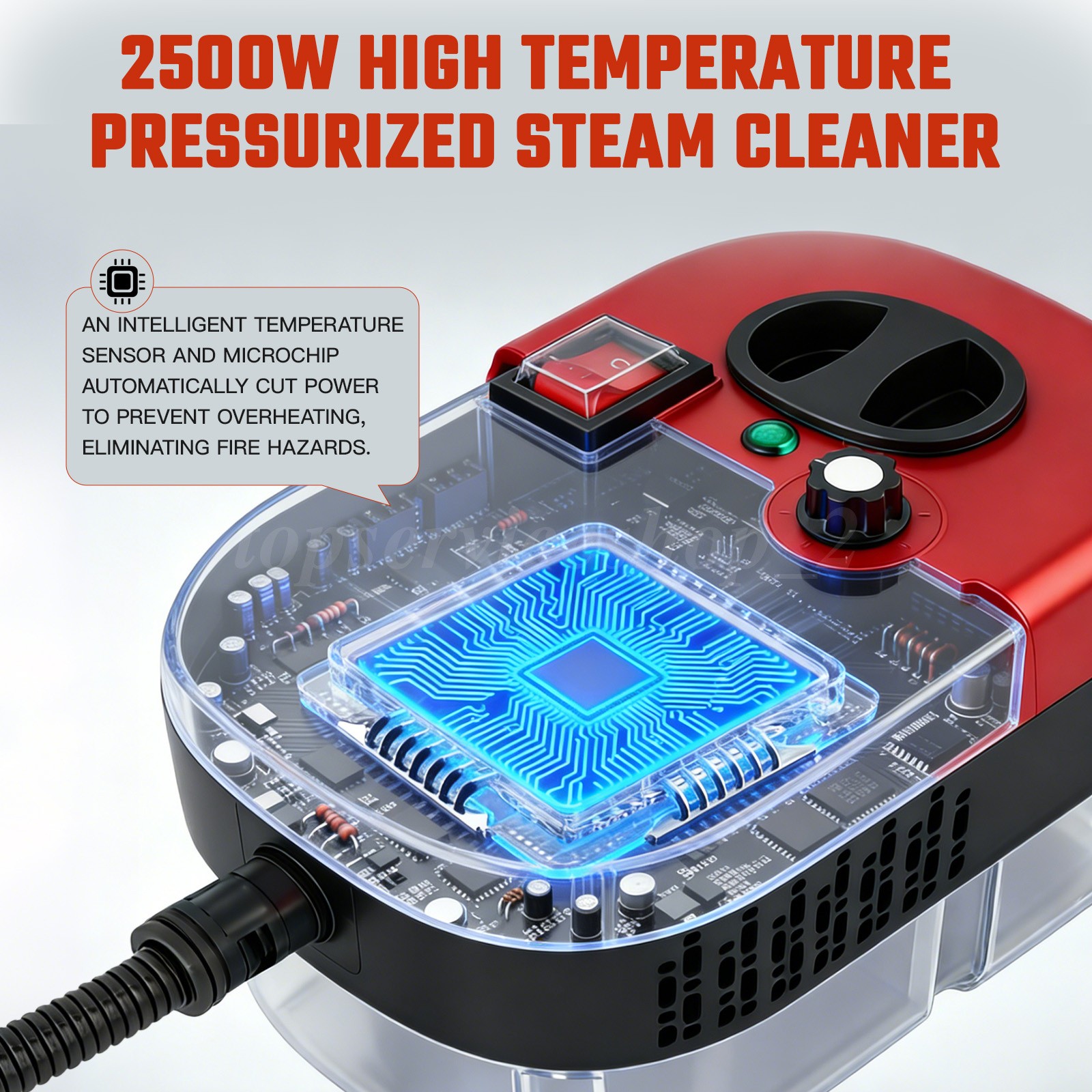 Handheld Steam Cleaner Car Detailing Cleaning Machine Vehicle Auto Washer 2500W