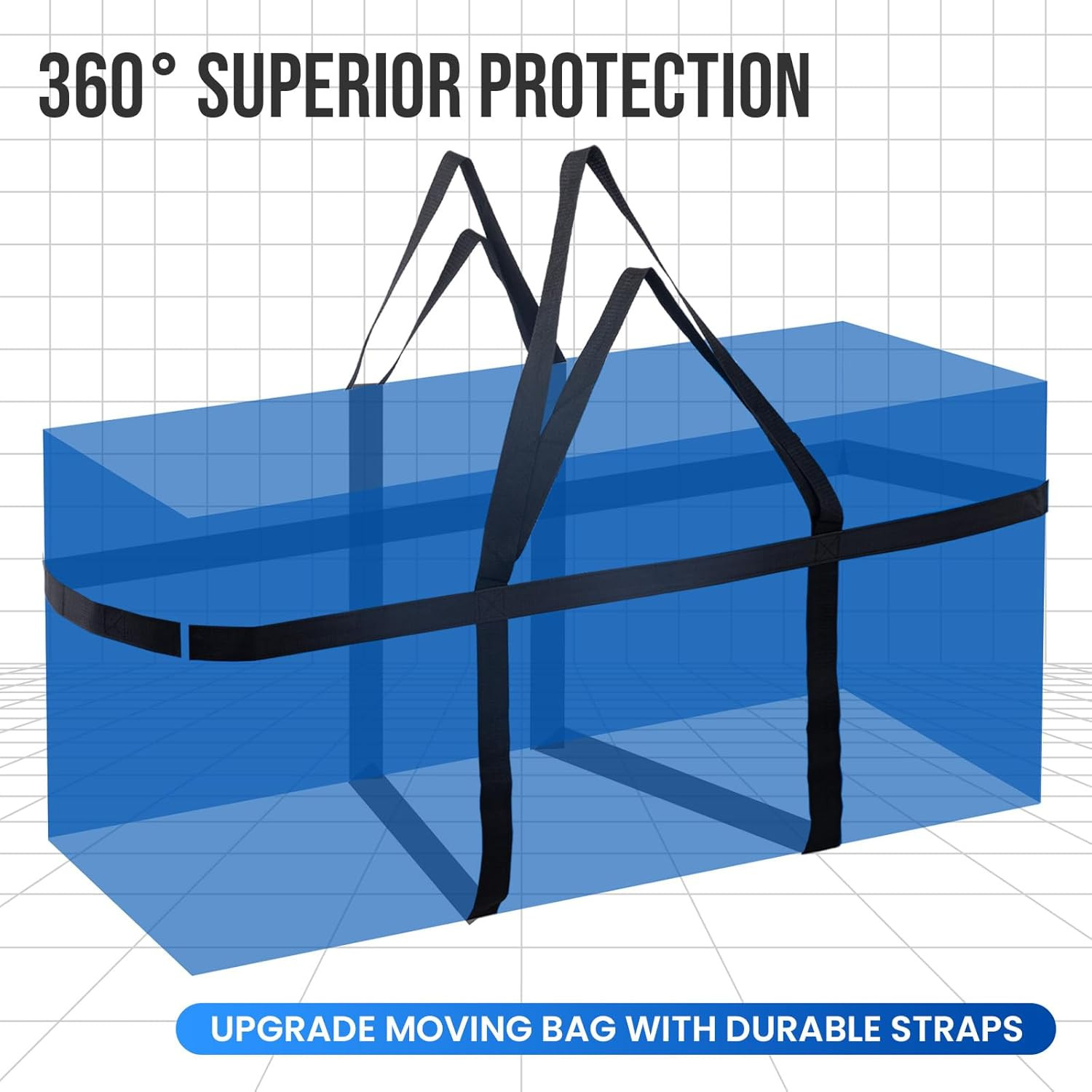 2 Pack 69 Gallon Extra Large Storage Bags with Visible Window,Blue | XXL Heavy D