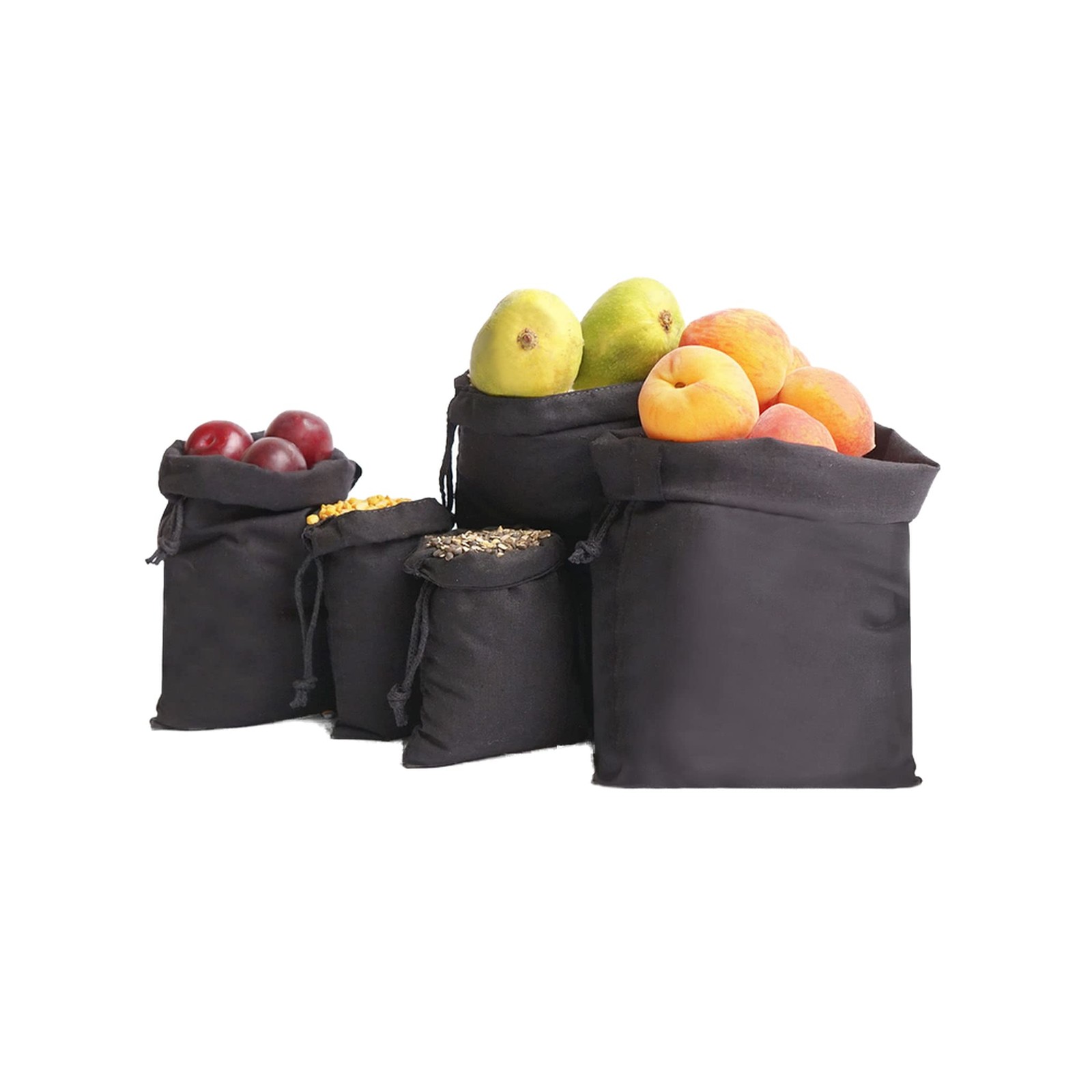Cotton Muslin Bags, Single Drawstring Premium Quality Eco Friendly Black Reus…