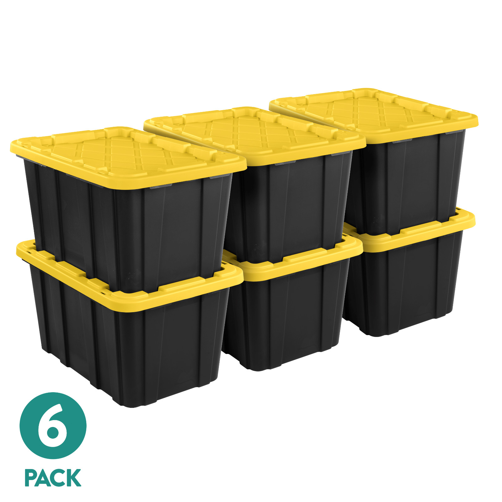 Sterilite Large Storage Bin, 27 Gallon Durable Plastic Storage Tote with Snap-O