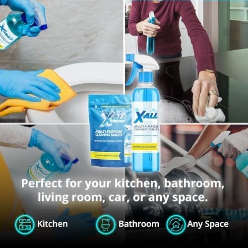X-ALL Multi-Purpose Cleaner – Spray Bottle and 5x Cleaning Tablets