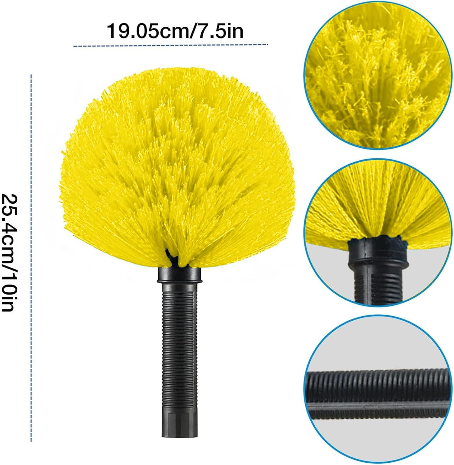 Cobweb Duster Brush Head Spider Web Cleaner Indoor Outdoor Extension Pole