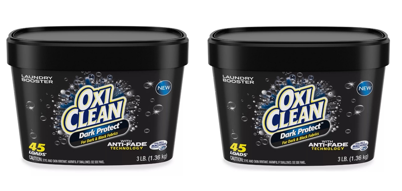 Oxi Clean Dark Protect Laundry Booster 45 Loads 3 lbs New (PACK OF 2) oxiclean