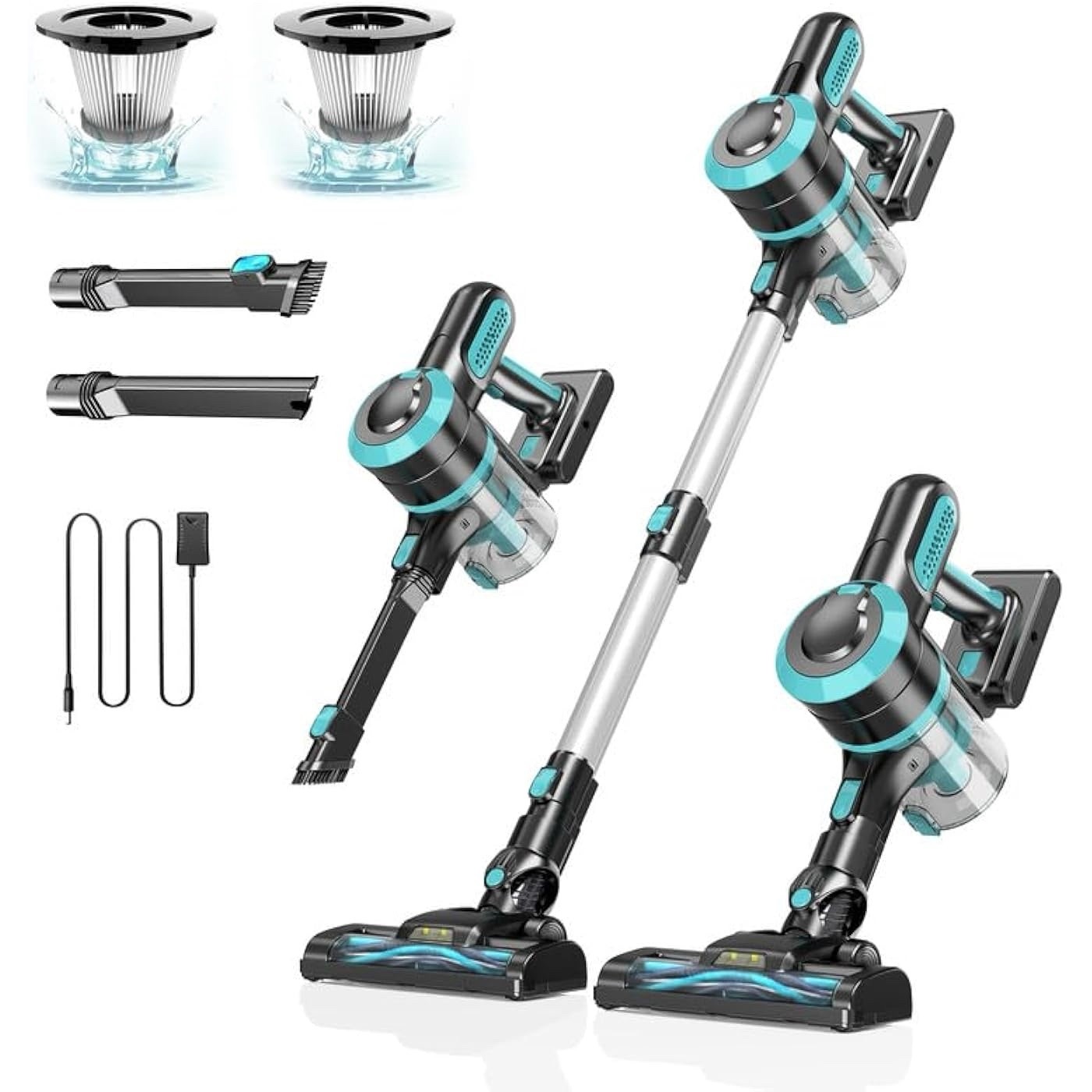 Cordless Vacuum 25Kpa 4-in-1 35Min Runtime Detachable Batt Pet Hair Carpet Floor