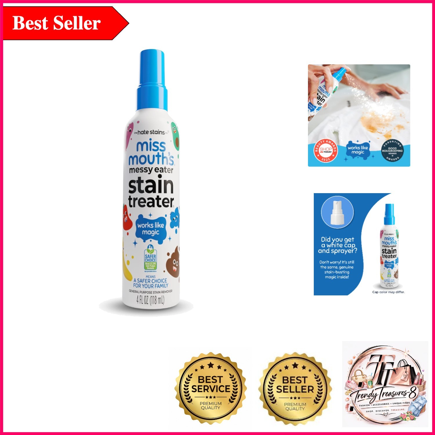 Miss Mouth Messy Eater Stain Spray – Fast, Safe, Biodegradable Cleaning for B…
