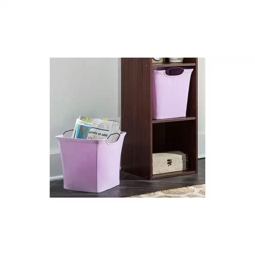10.5 In. W X 11 In. H X 10.5 In. D Purple Wire Framed Fabric Drawer