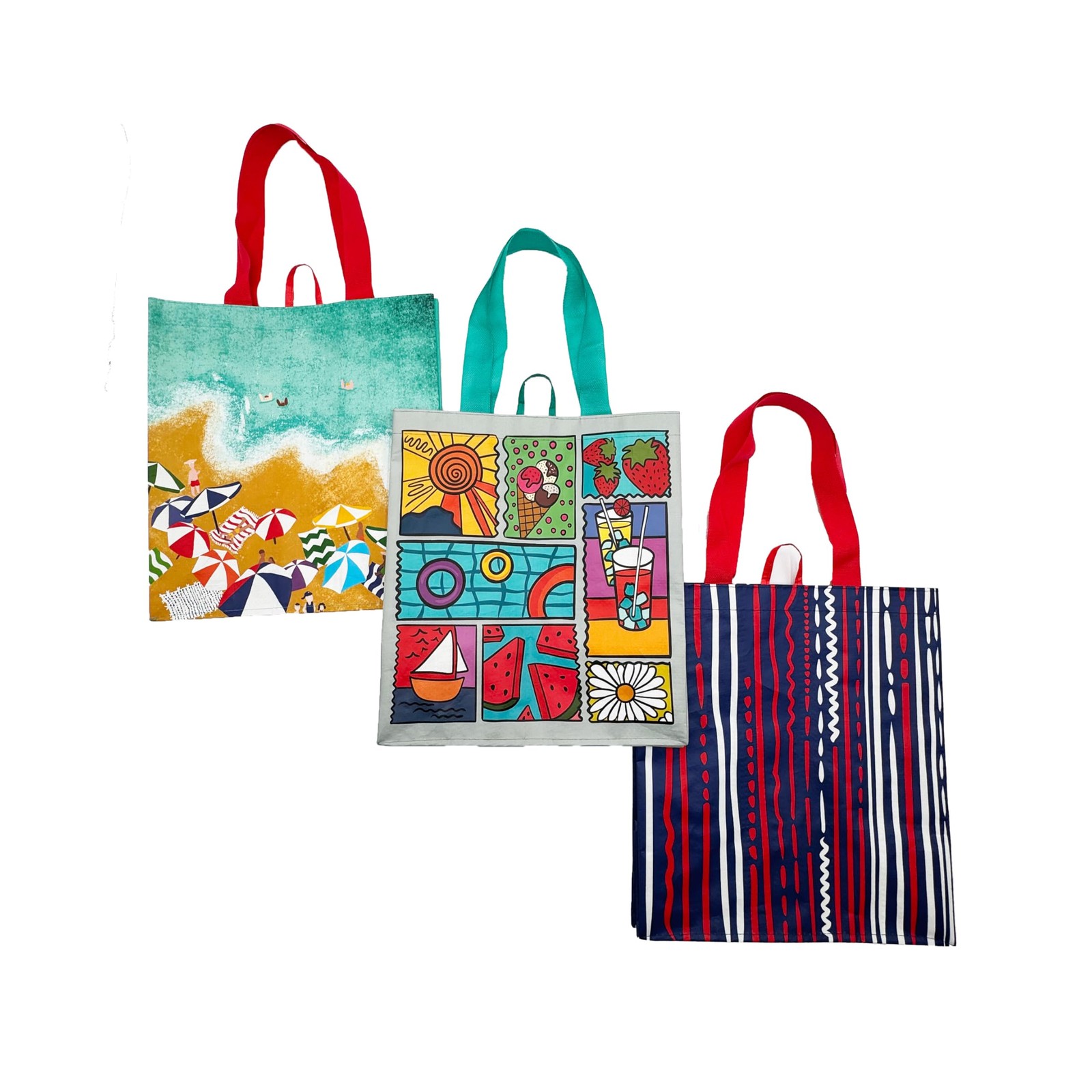 Reusable Shopping Bags Extremely Durable Multi Use Large Stylish Fun Foldable…