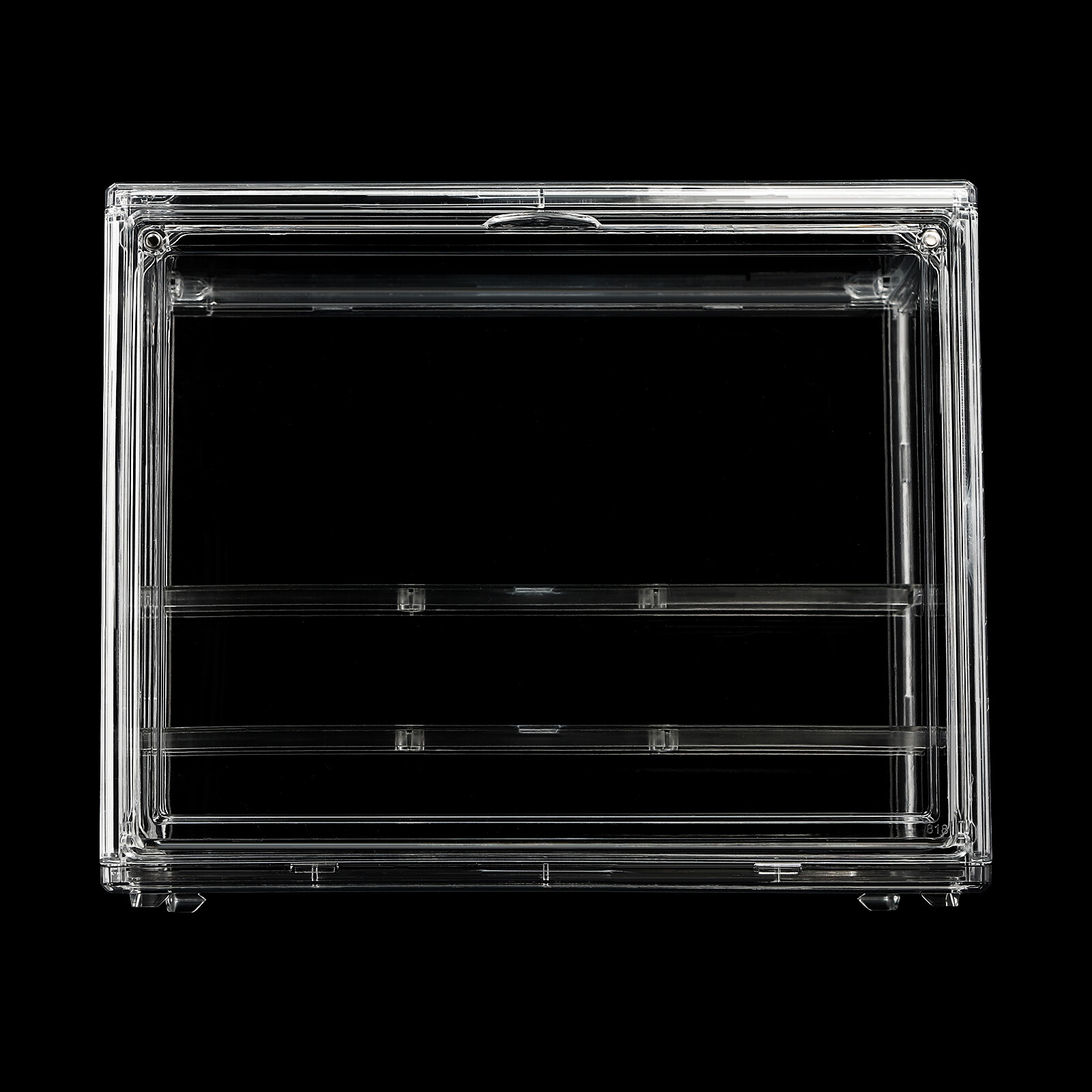 Compact 2-Tier Display Shelf Clear Cake Cupcake Bread Storage Box Display Case