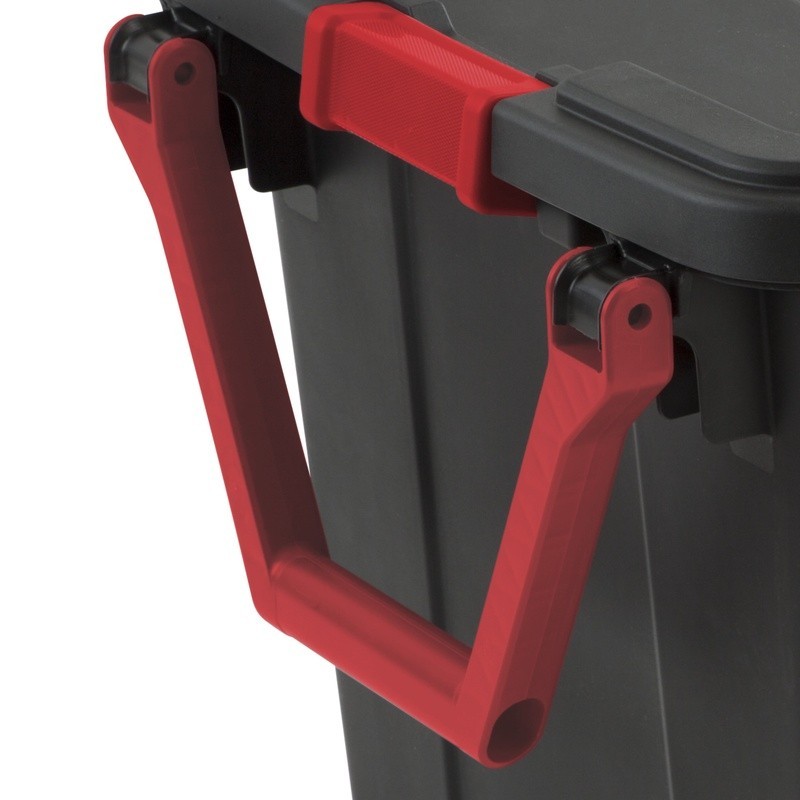 Wheeled Storage Bin 40 Gal Extra Large Heavy Duty Plastic Tote Set of 2 New