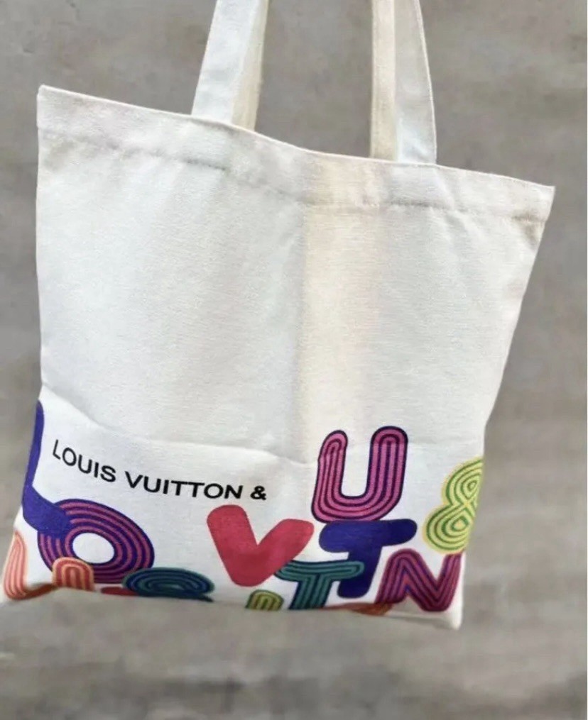 Louis Vuitton Reusable Foldable Canvas Shopping Bag Multicolor All-Over Pattern