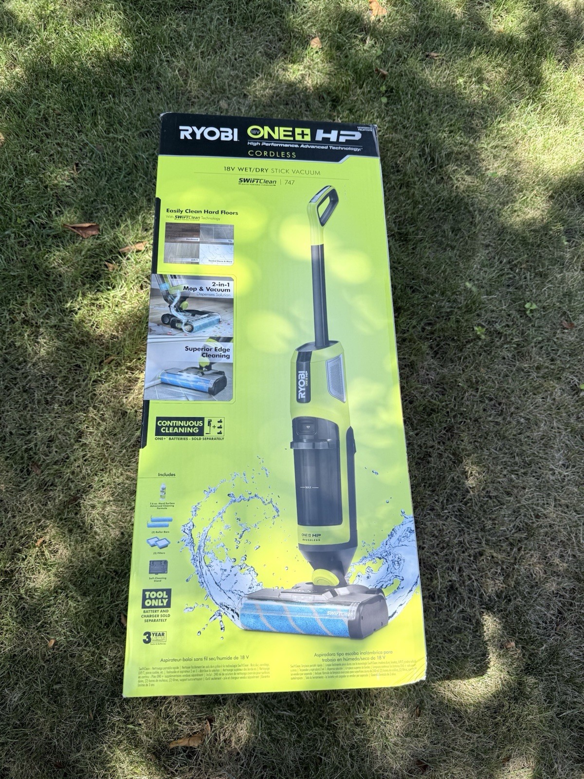 RYOBI (PBLSV747B) 18V Brushless Wet/Dry Stick Vacuum ( Tool Only) Brand New!