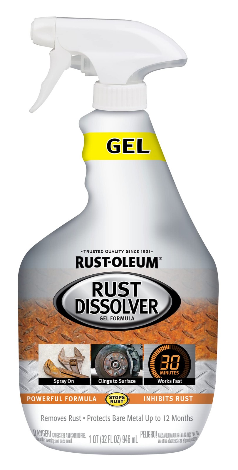 Rust-Oleum Rust Dissolver Trigger Spray Gel | 32 Fl Oz (Pack of 1), Color