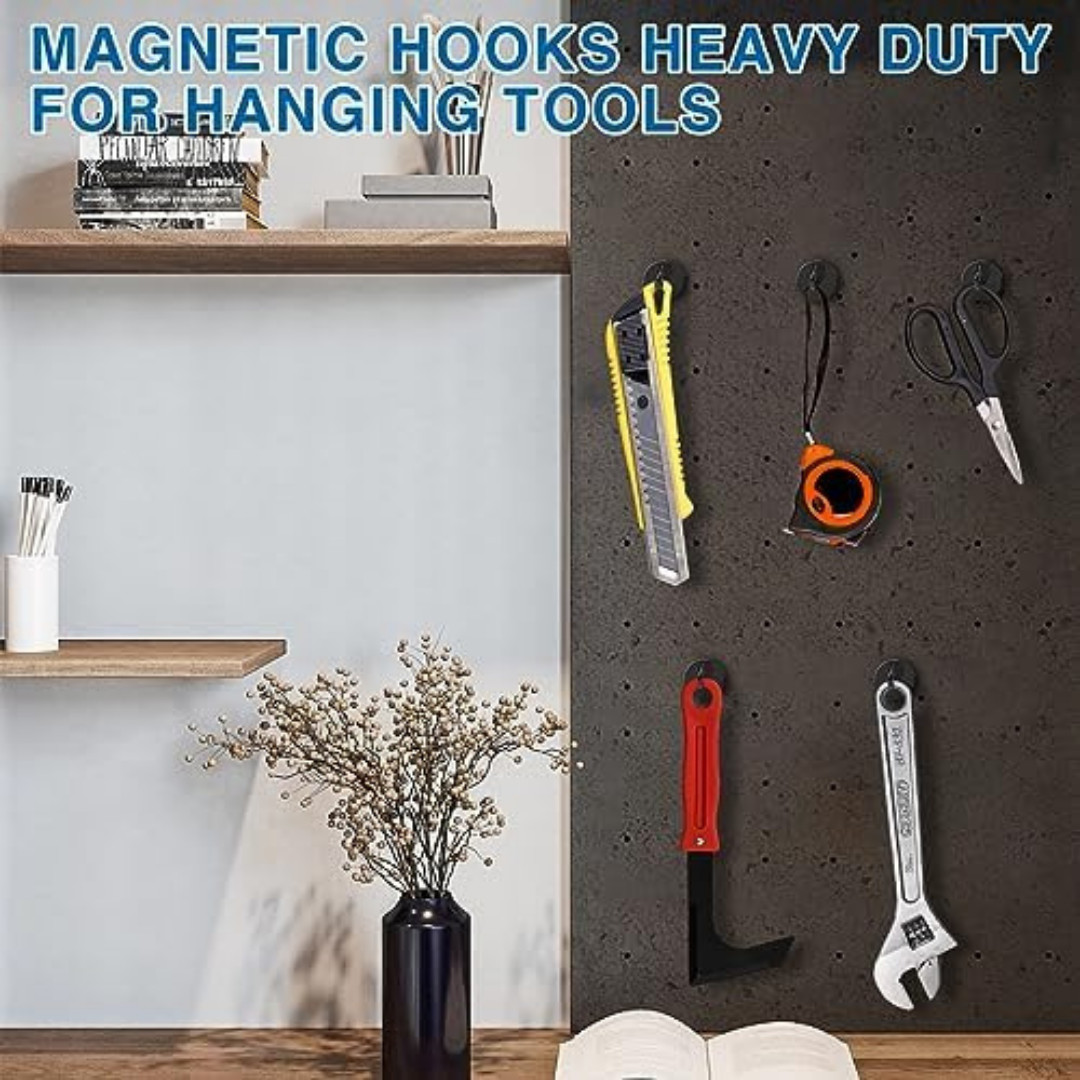 10 Pack LBS Heavy Duty Magnetic Hooks Magnet Hook for Hanging, Strong Magnetic