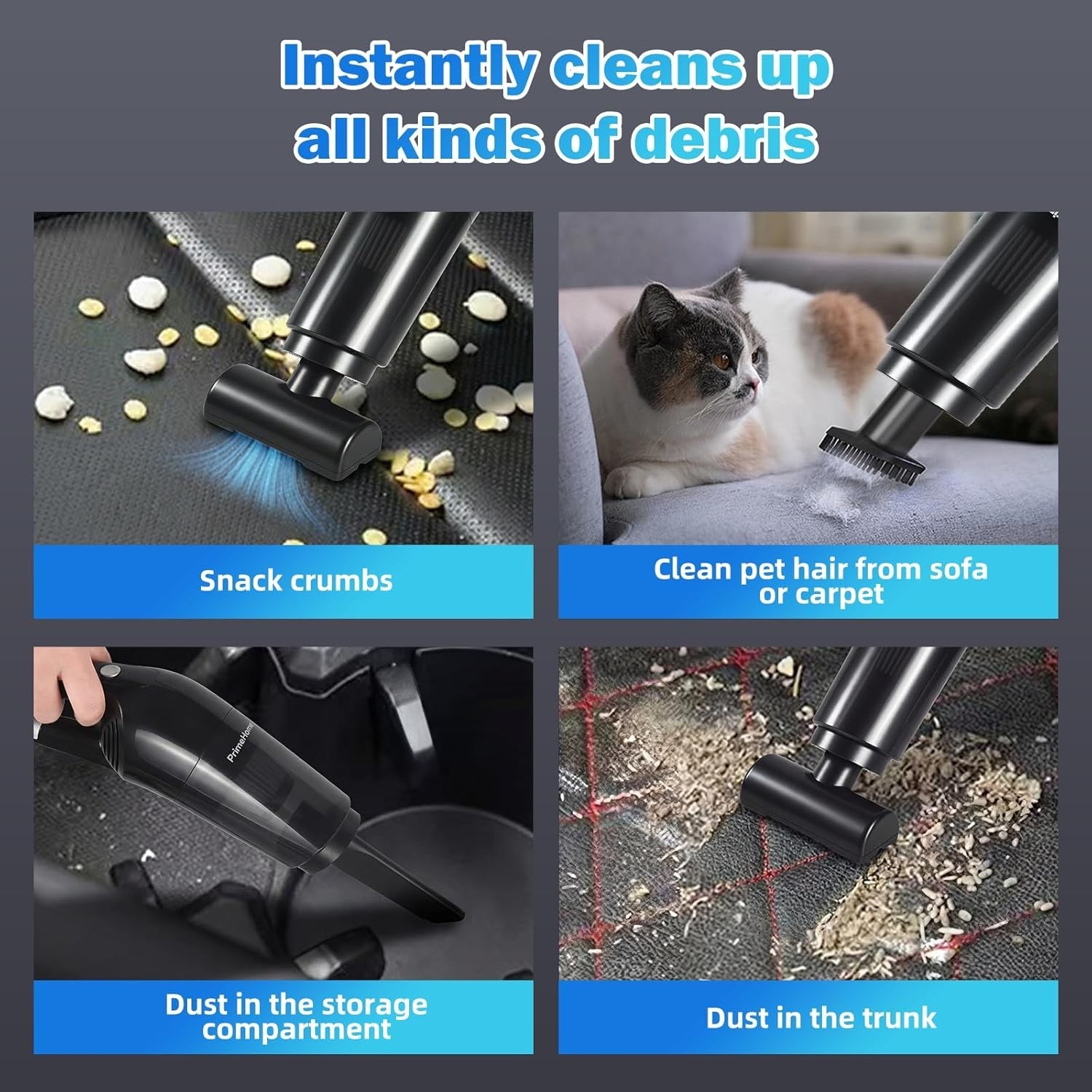 Cordless Hand Held Vacuum Cleaner Wireless Portable Car Auto Home