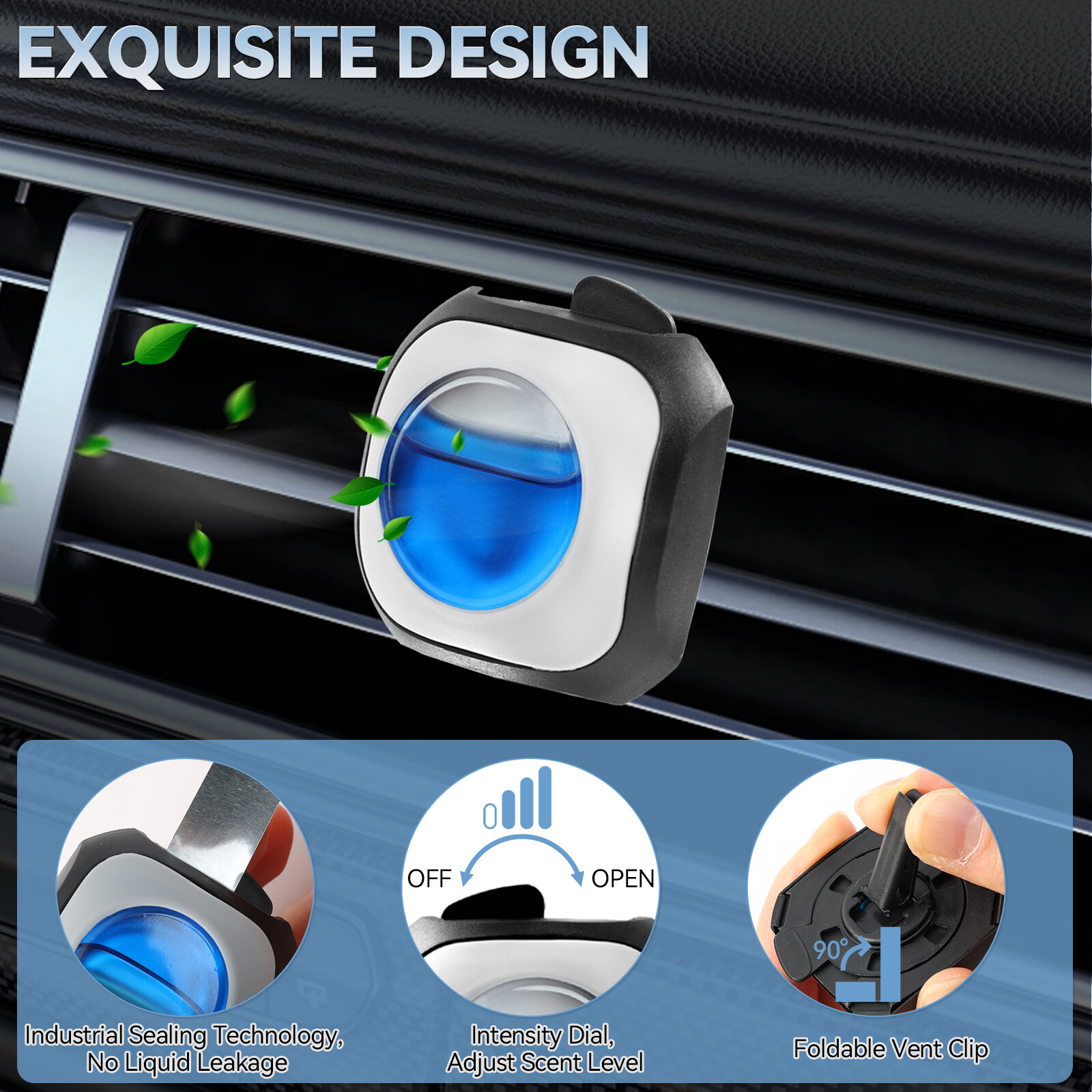 6x Car Vent Clip Air Freshener Aromatherapy Scent Diffuser Truck Odor Eliminator