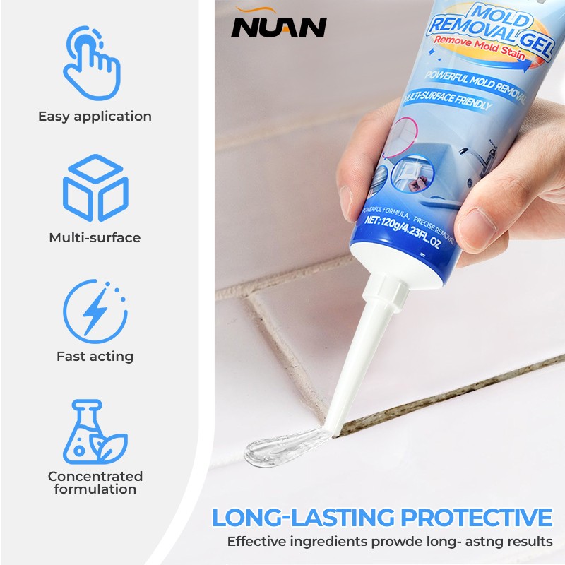 Mold Stain Remover Power Gel Cleaner for Front Loader Washing Machine Seal 4.2oz