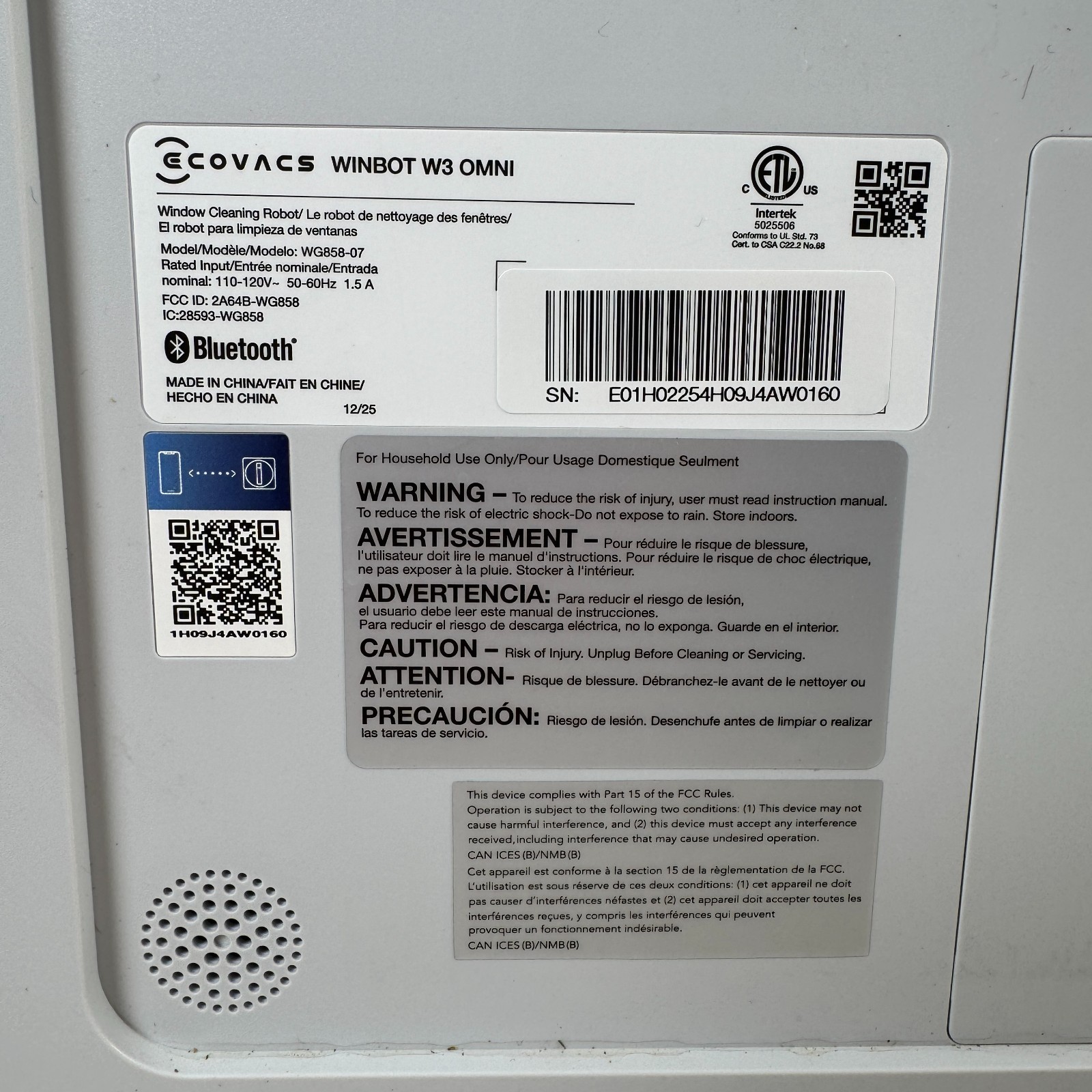ECOVACS WINBOT W3 Omni Robot Window Cleaner with Auto-Clean & Multi-Functional