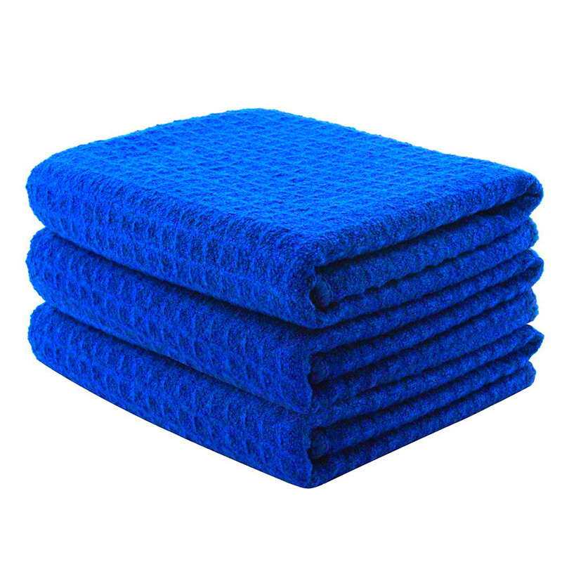 CarCarez Premium 3-Pack Microfiber Waffle Towels 16″x24″ 380GSM 3 Colors