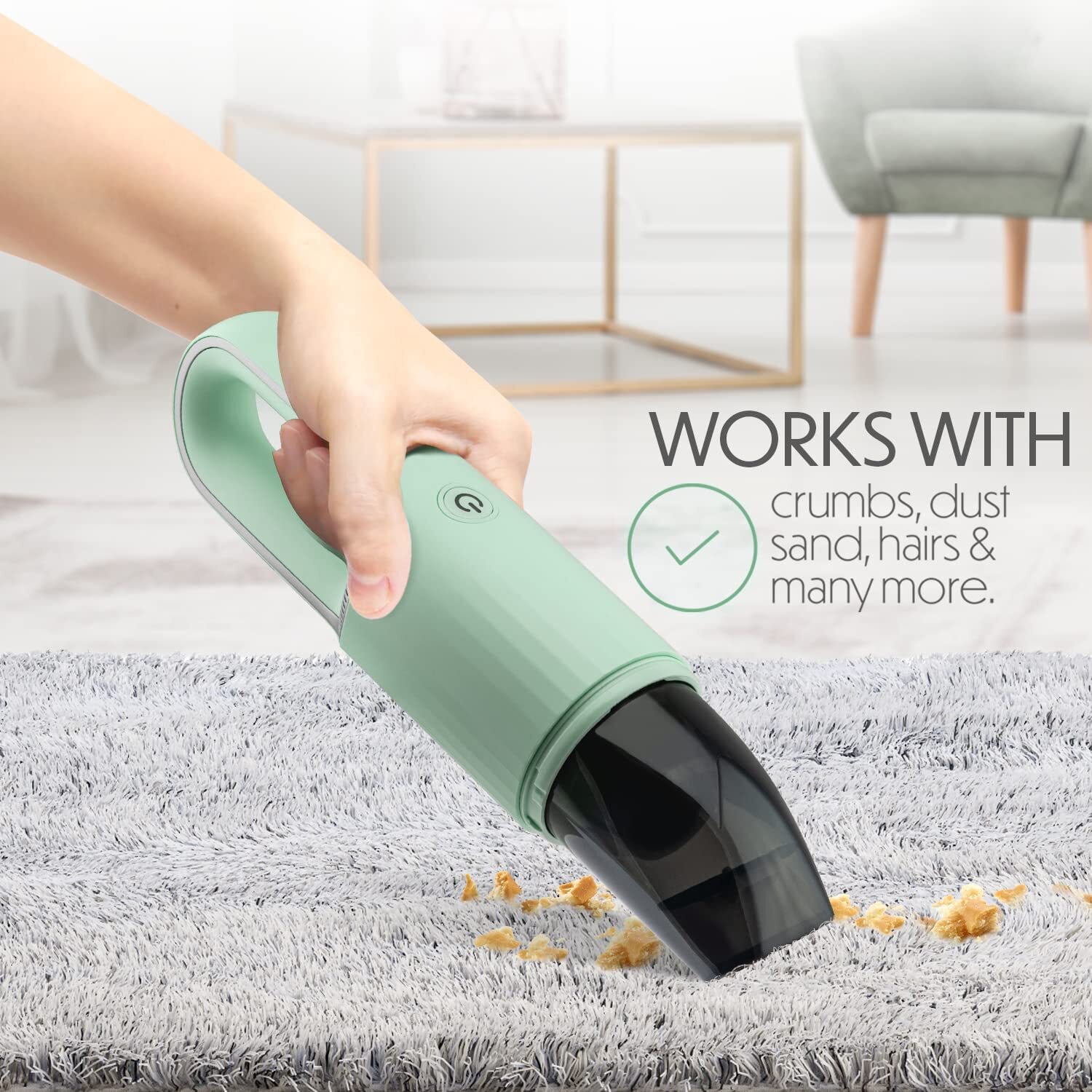 Starument Portable Handheld Cordless Vacuum Cleaner – Mint Green