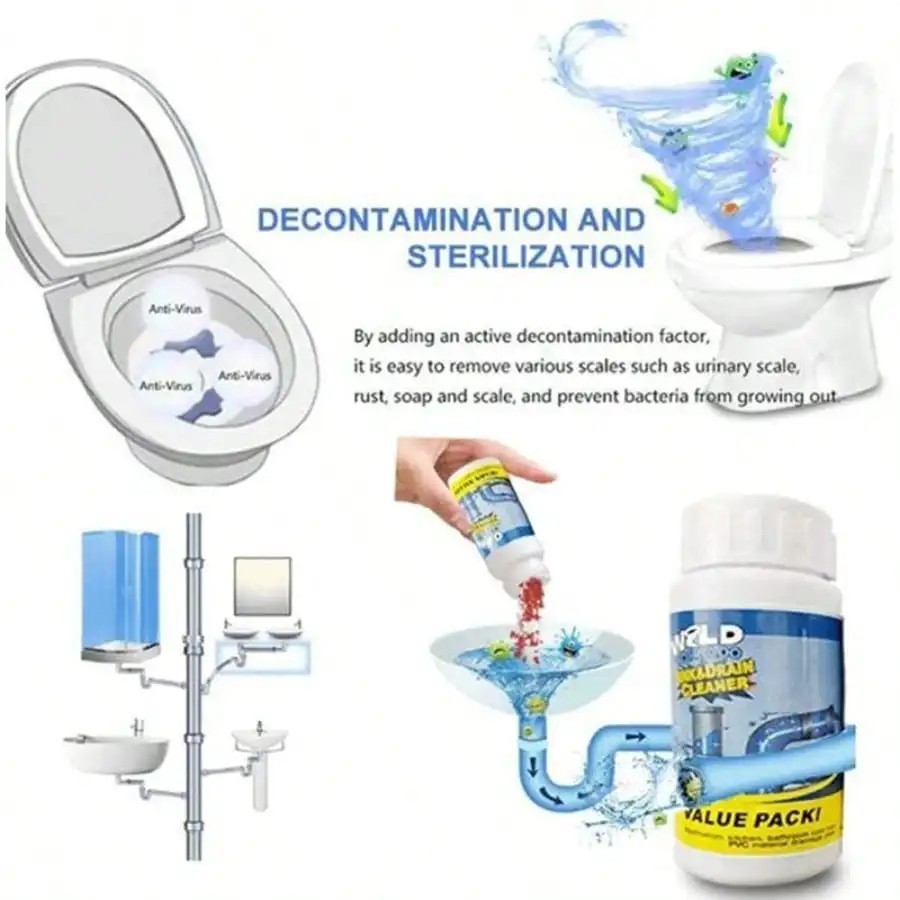 Wild Tornado Powerful Sink Drain Cleaner High Efficiency Clogging Remover