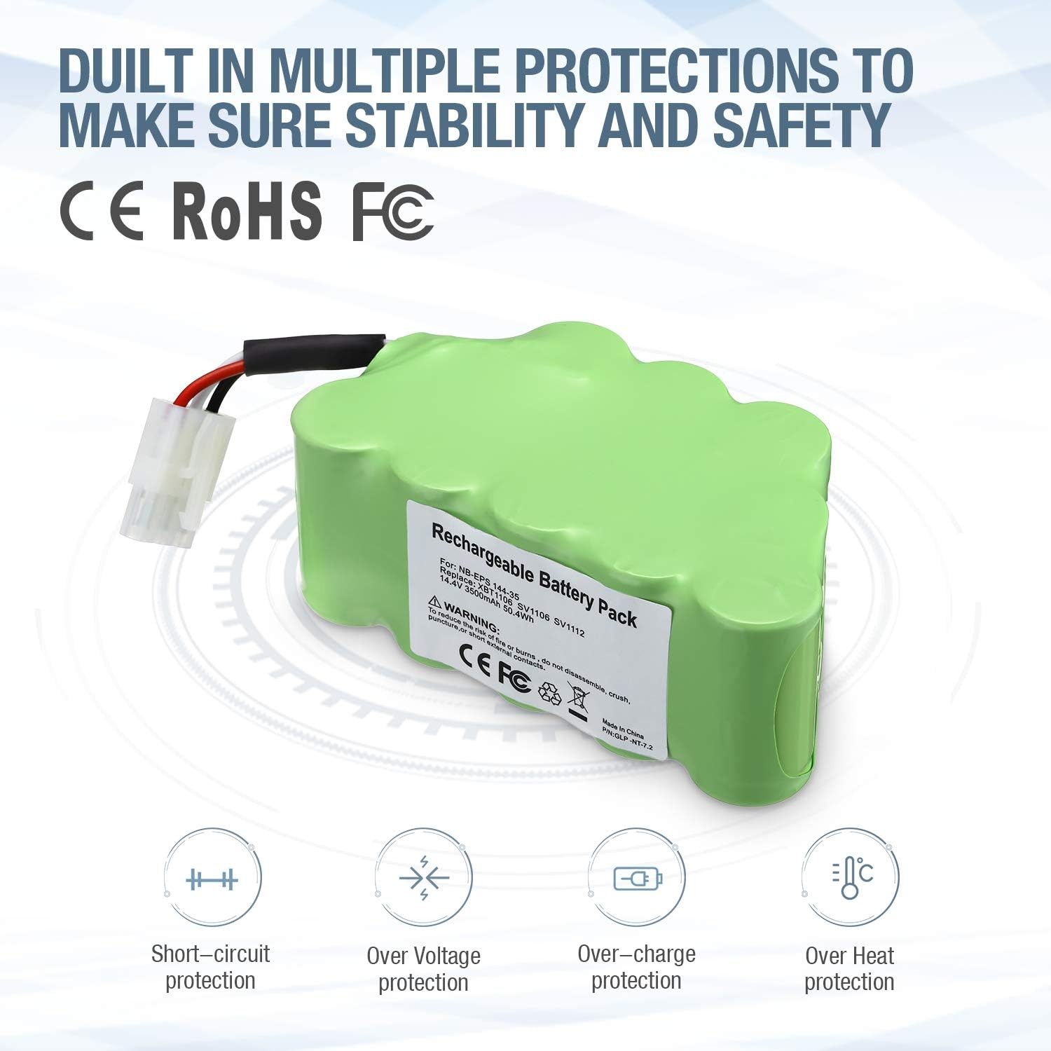 14.4V 3500mAh Replacement for Shark Vacuum Battery Compatible with Shark