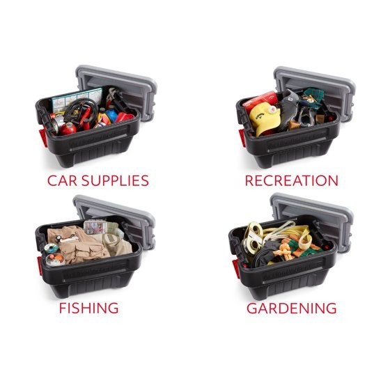 Rubbermaid 8 Gallon Action Packer Storage Bin, Heavy Duty Plastic, Lockable