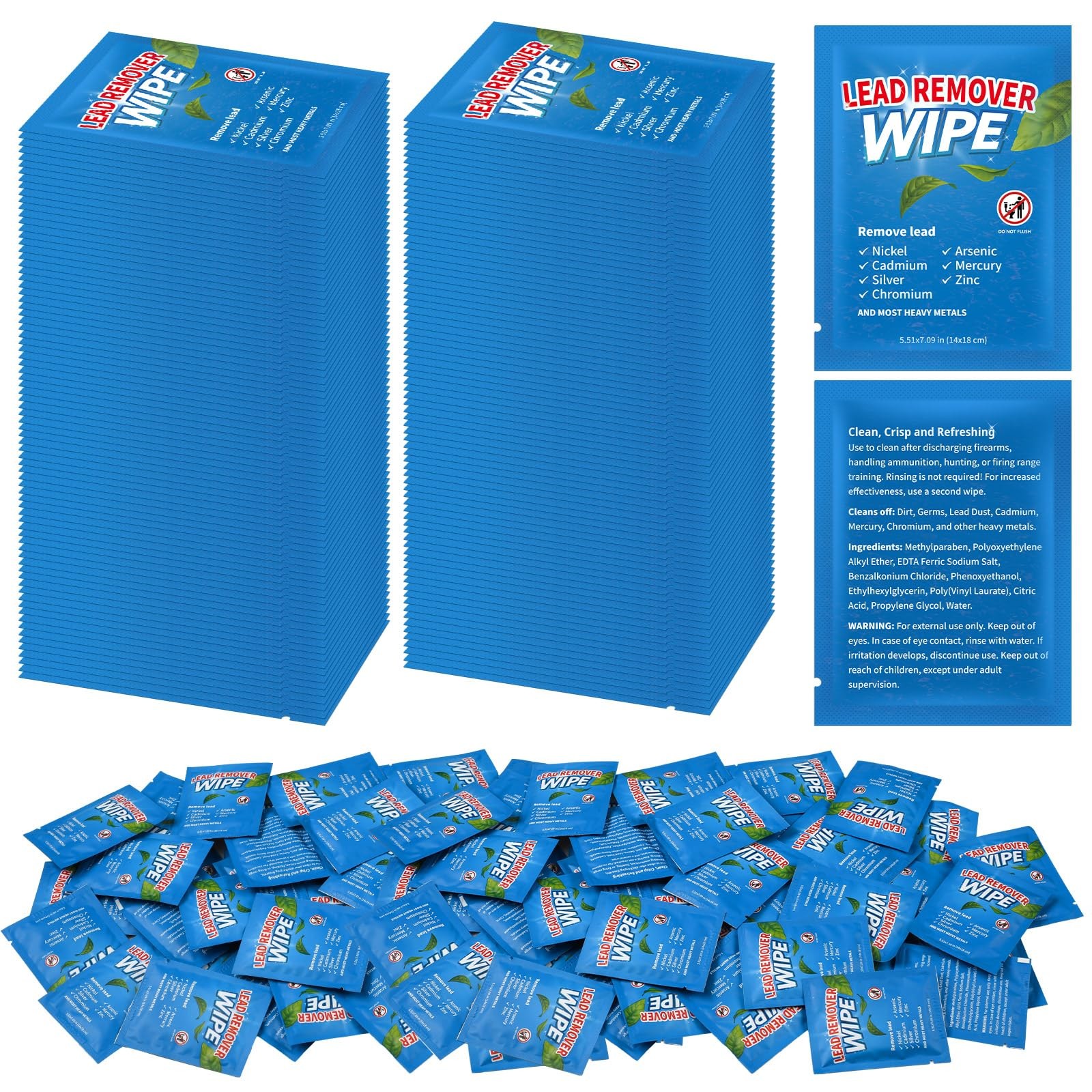 100 Pack Lead Remover Wipes for Shooting Hand & Surface Cleaning Wipes Effect…