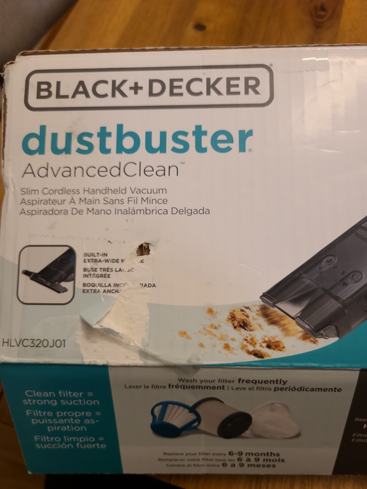 Black+Decker Dustbuster Advanced Clean Slim Cordless Handheld Vacuum Open Box