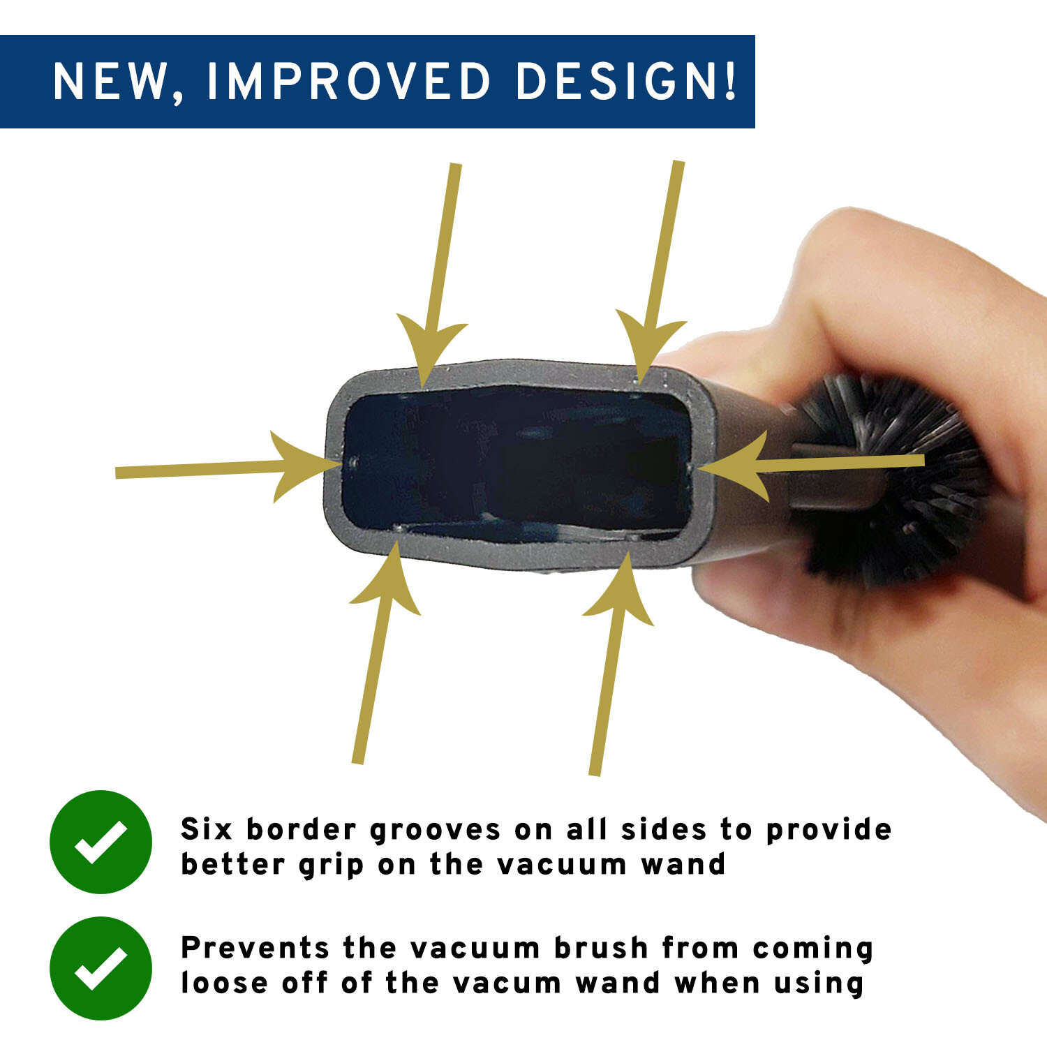 MaximalPower Flexible Crevice Vacuum Tool Attachment w/ Removable Brush Head