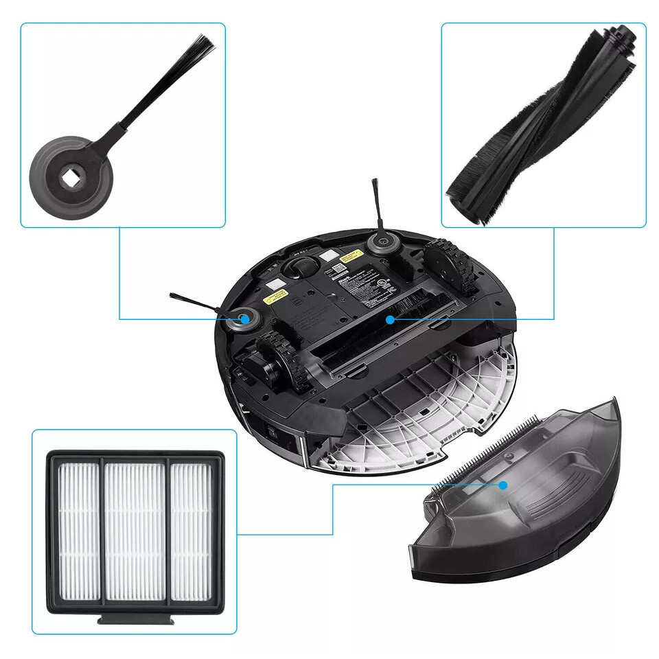 Replacement Kit for Shark ION Robot RV700_N RV720_N RV750_N Brush Filter Set