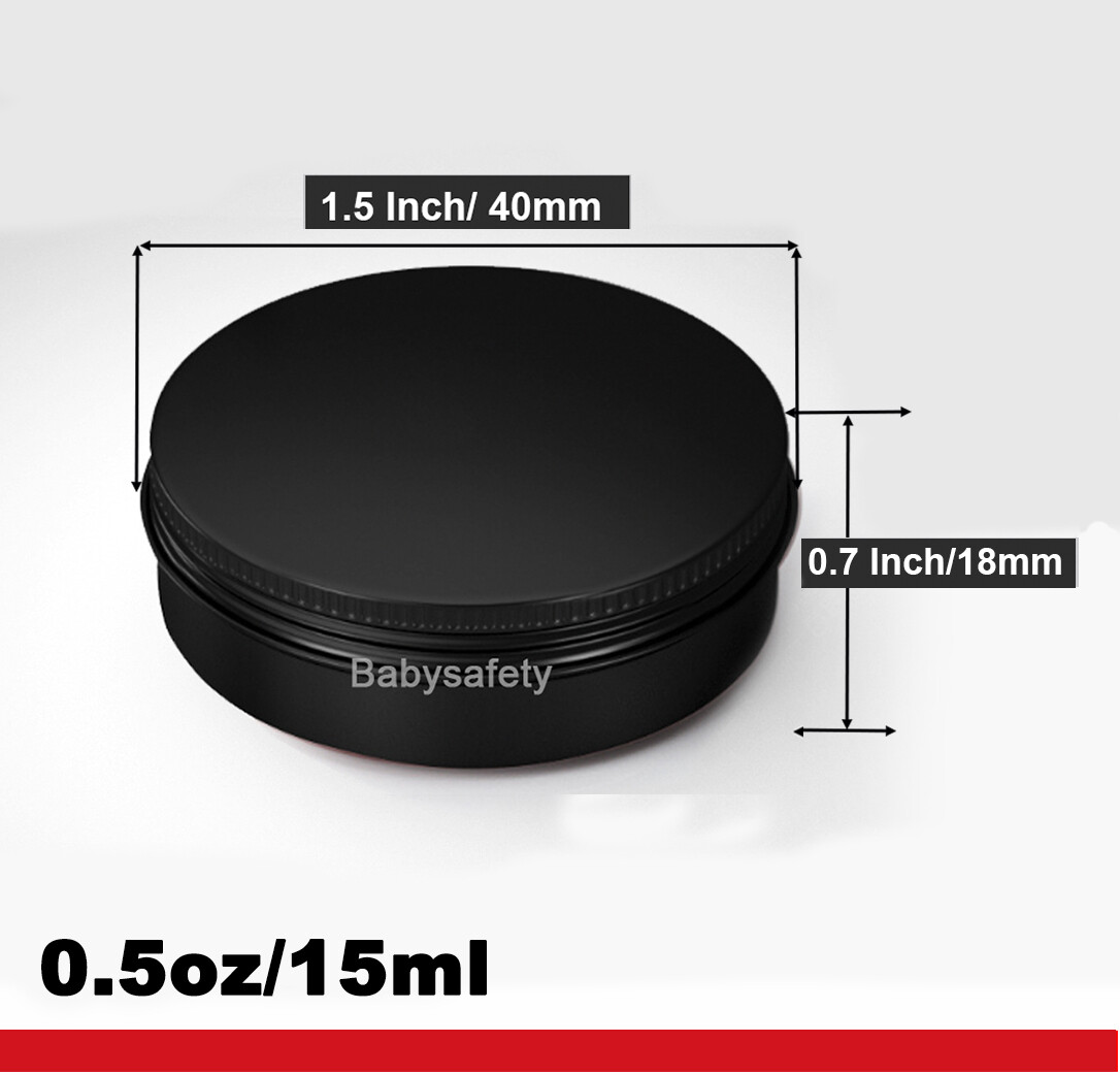 Aluminum Tin Screw Top Lid Round Metal Container,Storage Jar Travel Tin can