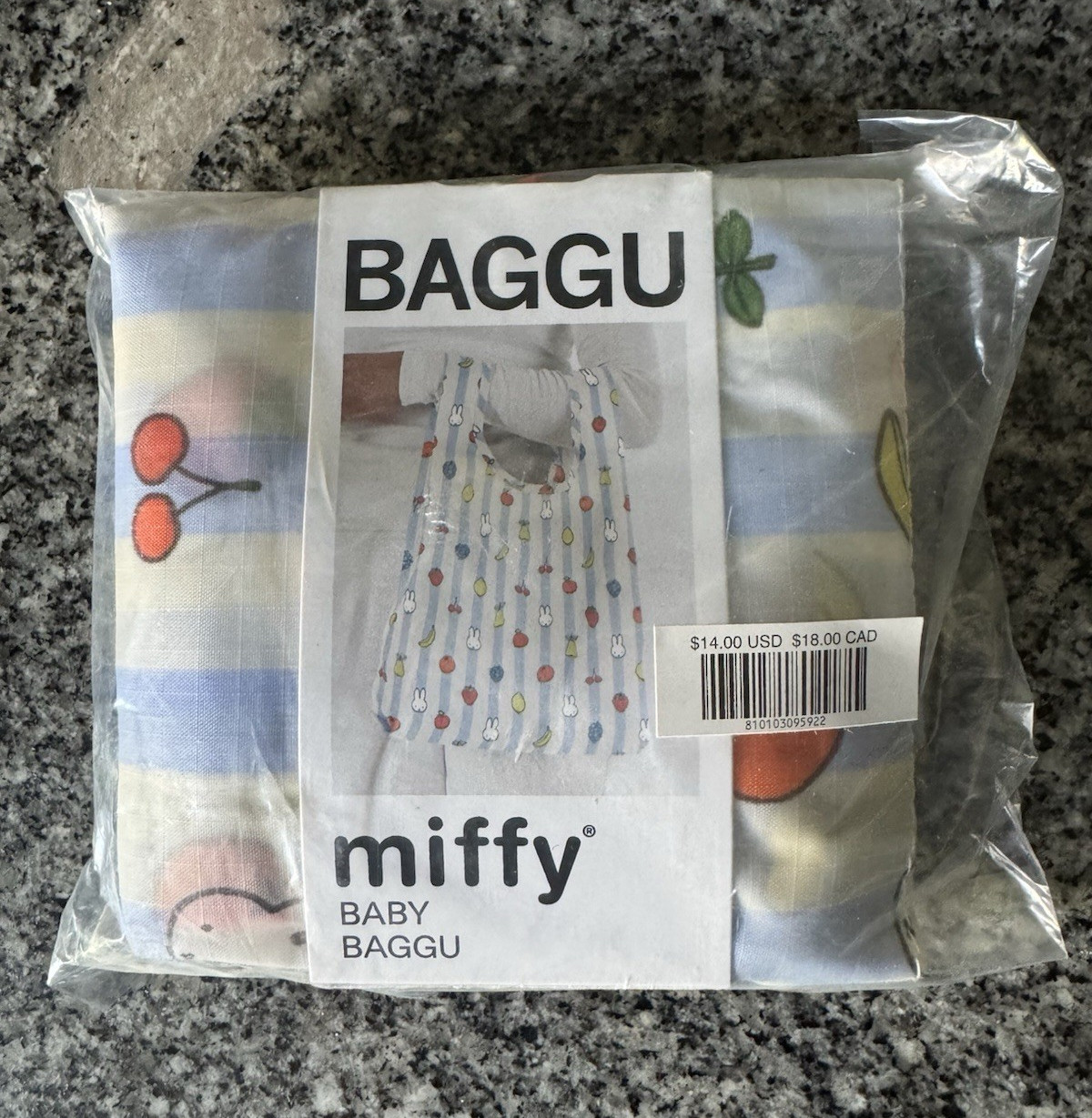 BAGGU Miffy Baby Reusable Shopping Bag Foldable All-Over Pattern Multicolor