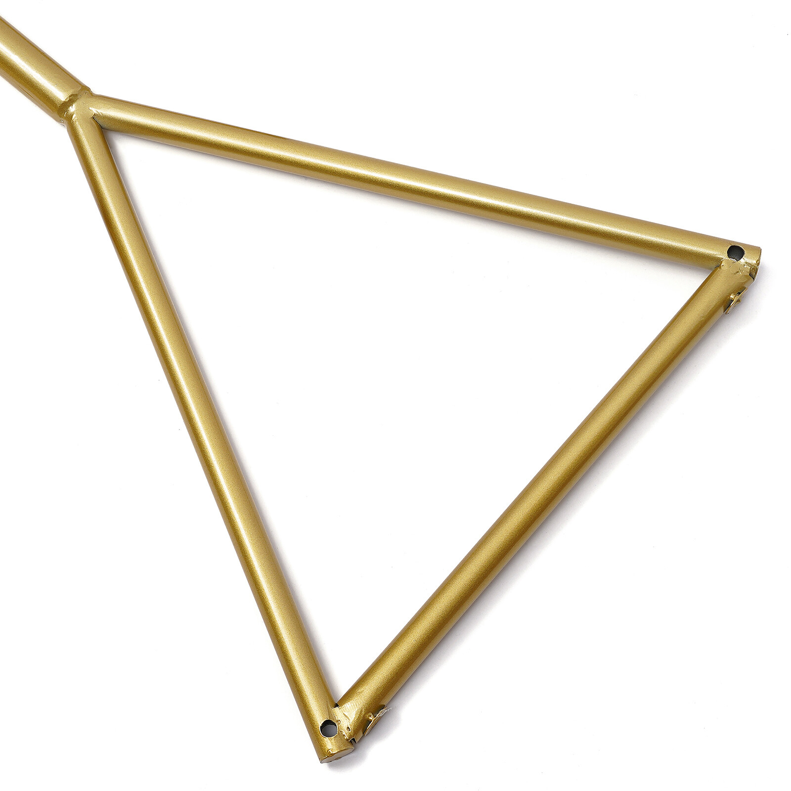 2 Tiers Freestanding Metal Clothes Rack Iron Retro Golden Portable Garment Shelf