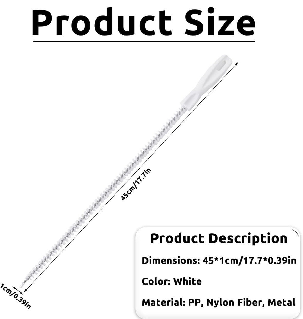 Drain Cleaning Took Brush Long Bathroom/Kitchen/Drains Spiral Easy To Use