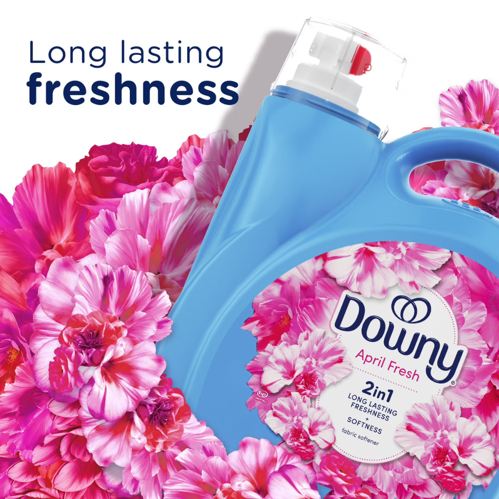 (2 Pack) Downy Liquid Fabric Softener, April Fresh Scent, 111 fl oz, 150 Loads