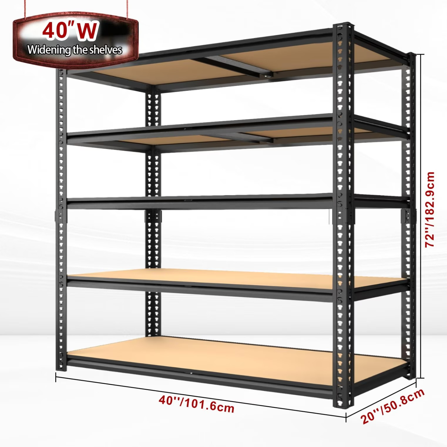 Garage Shelving 5 Tier Adjustable Storage Rack 2400 lbs Heavy Duty Metal Shelves