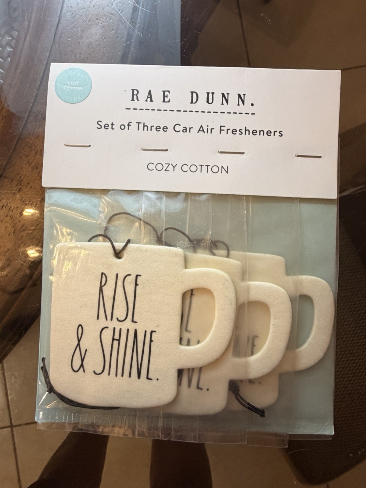 Rae Dunn Car Air Fresheners, Set of 2, Each with 3 See Pictures