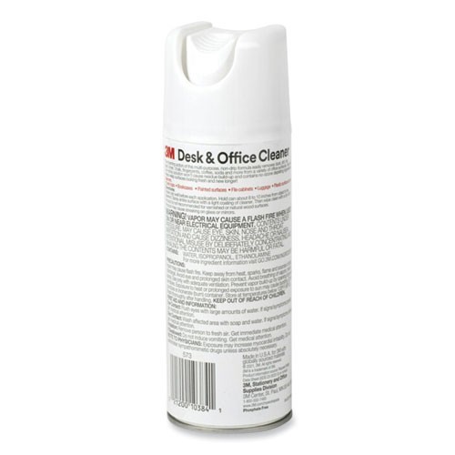 3M Desk and Office Spray Cleaner, Unscented, 15 oz Aerosol Spray, 3/Pack