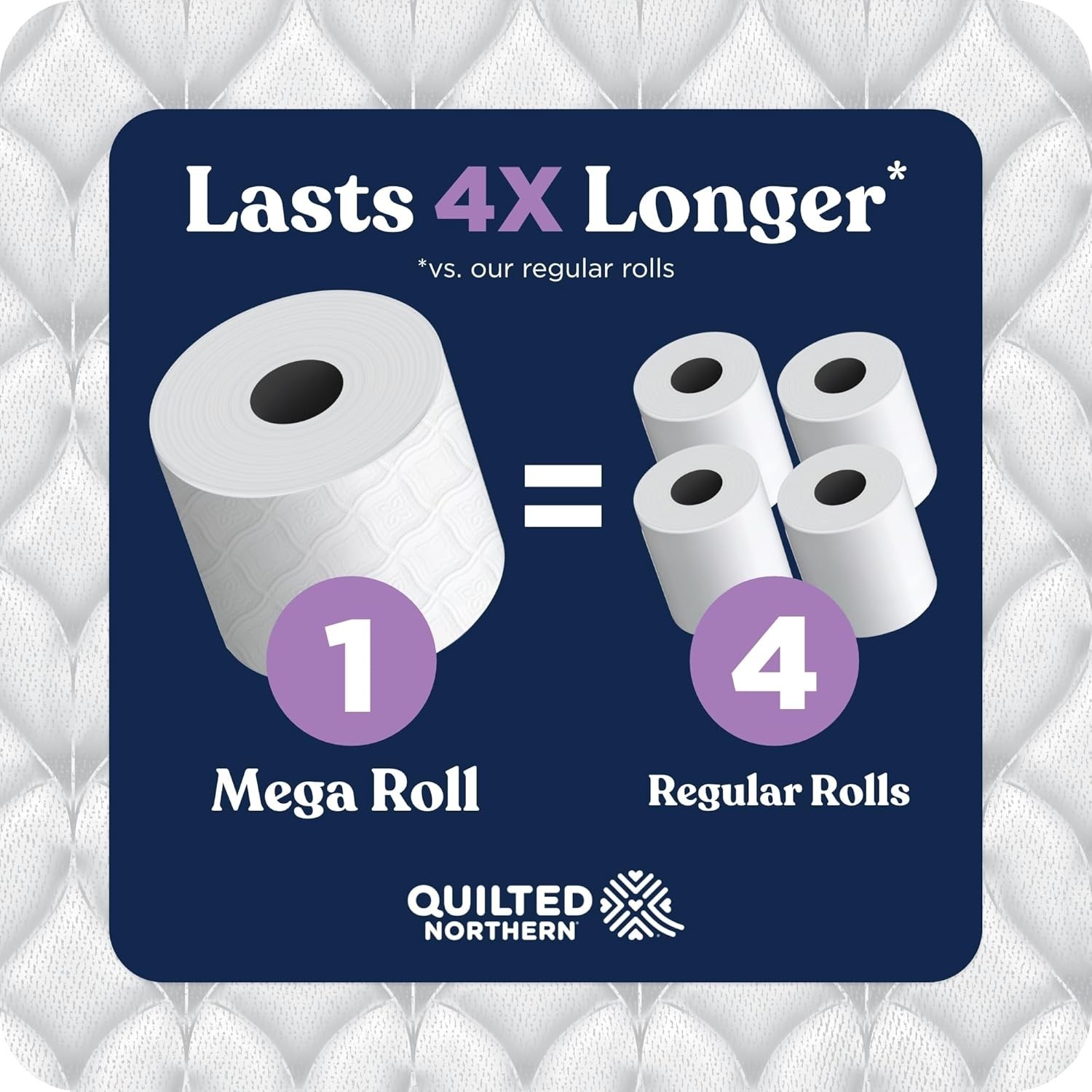Quilted Northern Ultra Plush Toilet Paper, 6 6 Mega Rolls (Pack of 1), White