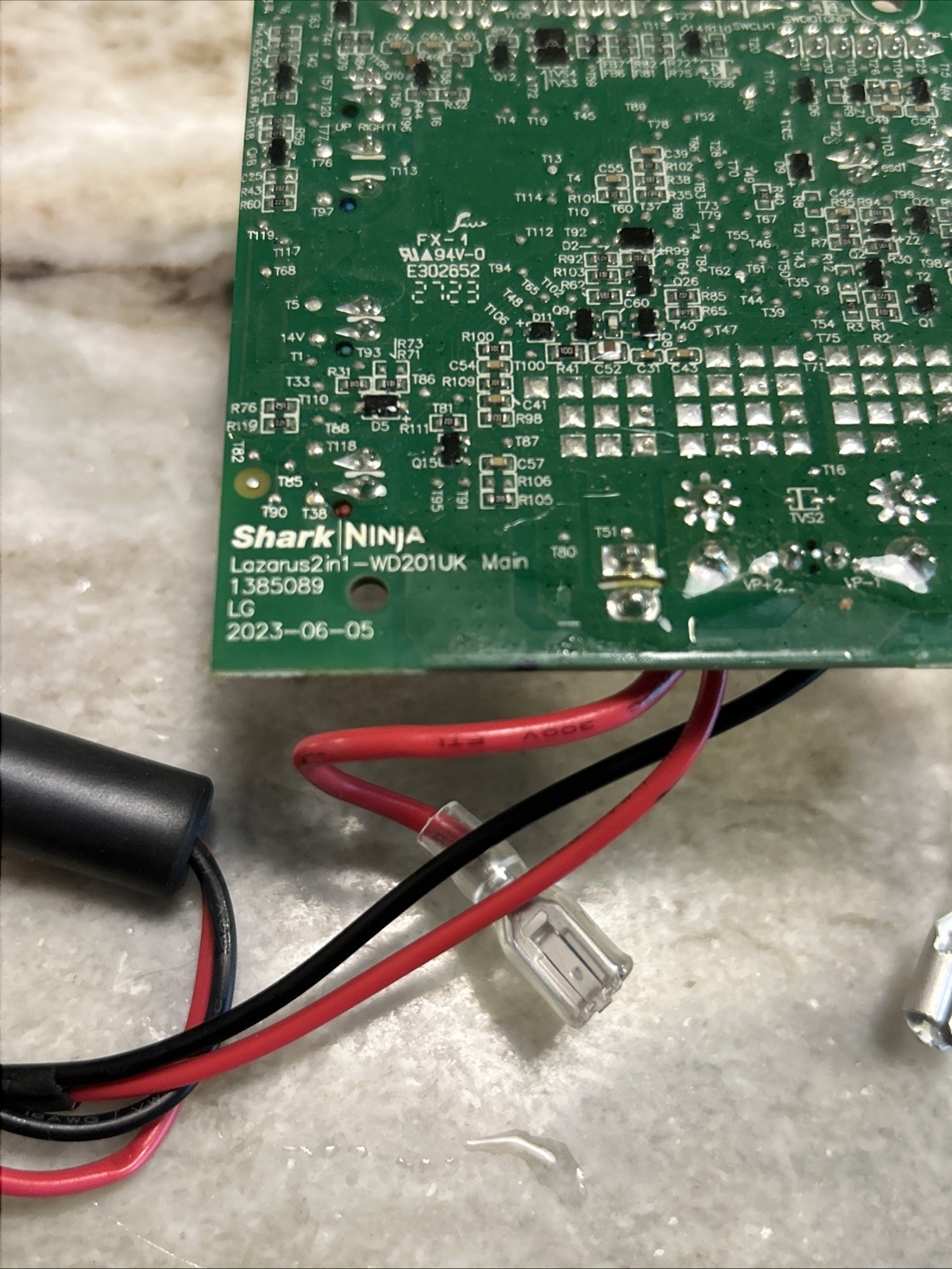Shark HydroVac Cordless XL 3-in-1 Vacuum WD200 WD201 PCB Circuit Board Assembly.