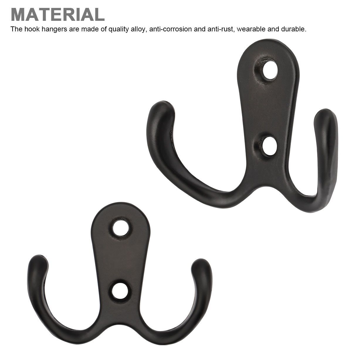 10/20pcs Hanging Metal Double Hook Clothes Hat Coat Robe Wall Door Hangers Hooks