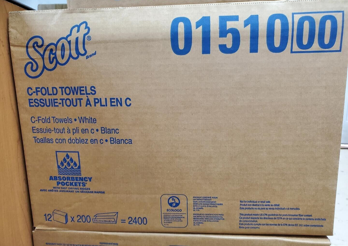 Scott C-Fold Paper Towels (01510) 200 Pack / 12 Pack Case = 2400 Towels