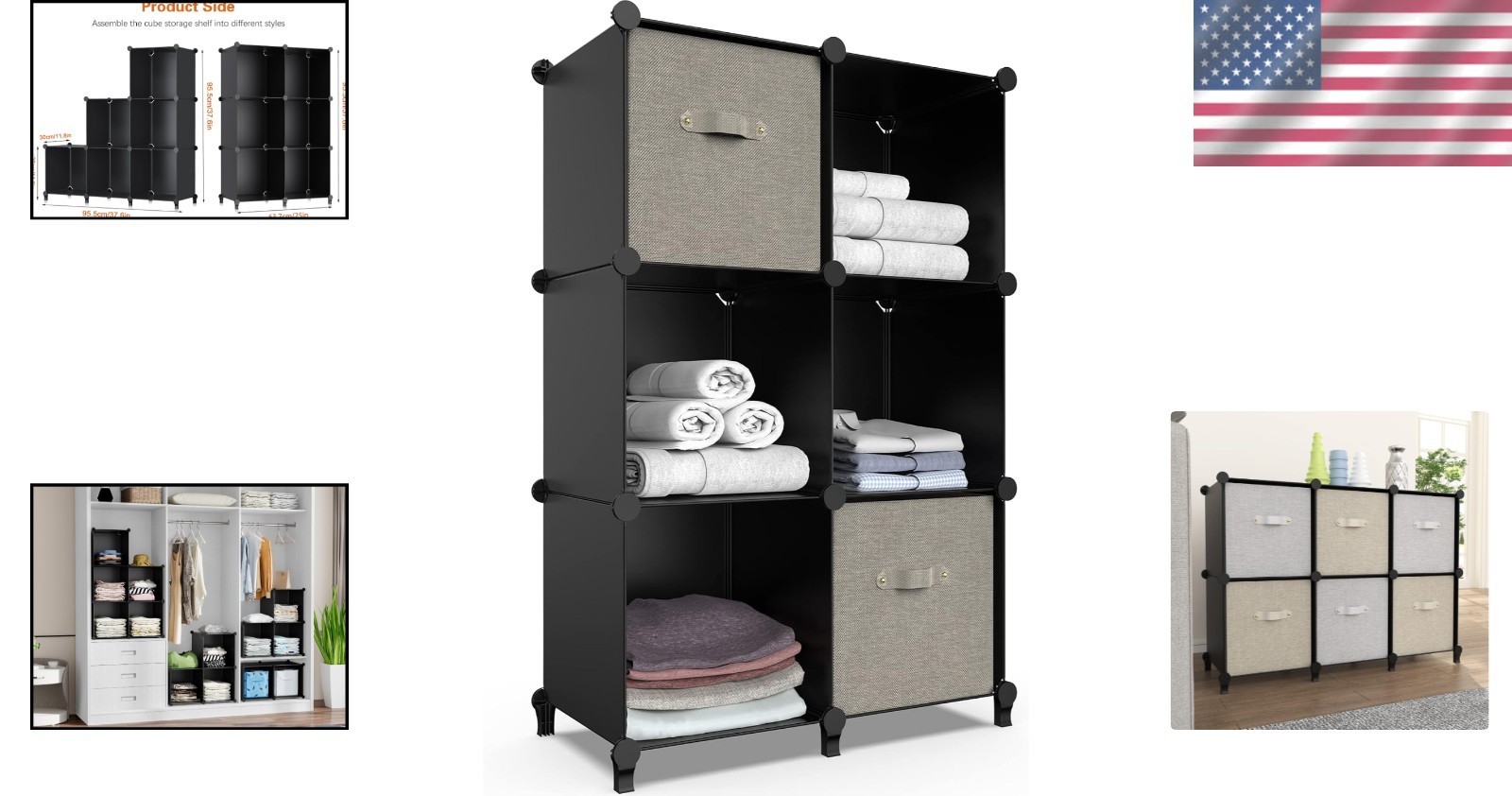 Storage Cube Organizer Shelf Bookcase Closet Kids Bathroom Bedroom Office