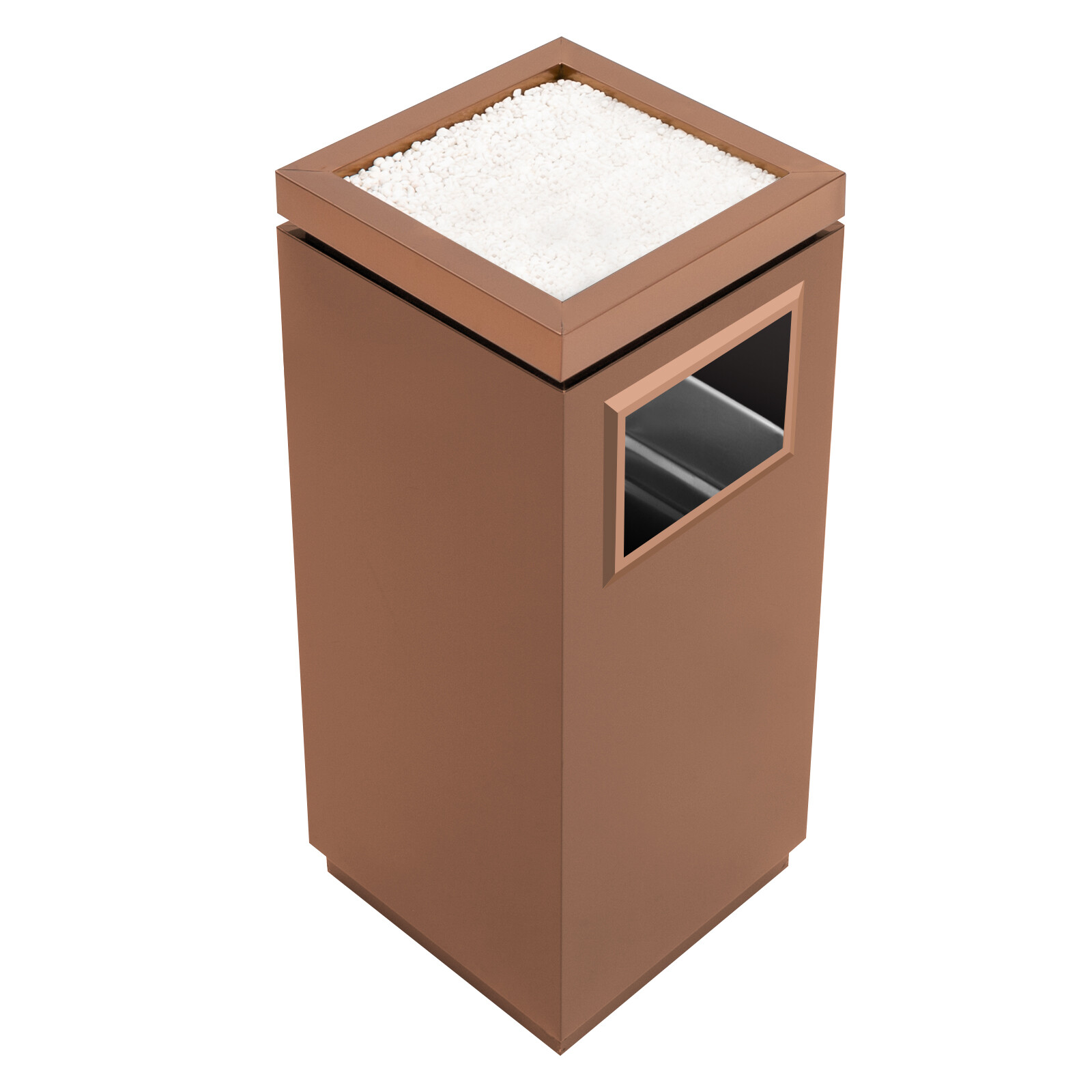 15L Trash Can Commercial Trash Can 2in1 Stainless Steel Garbage Can with Ashtray
