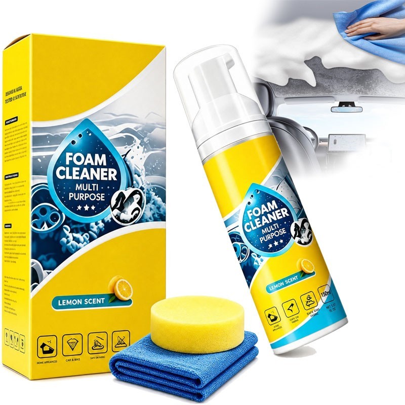 150ml Foam Cleaner, 4-in-1 Multi-Enzyme Foam Cleaners, New Foam No-Rinse Cleaner