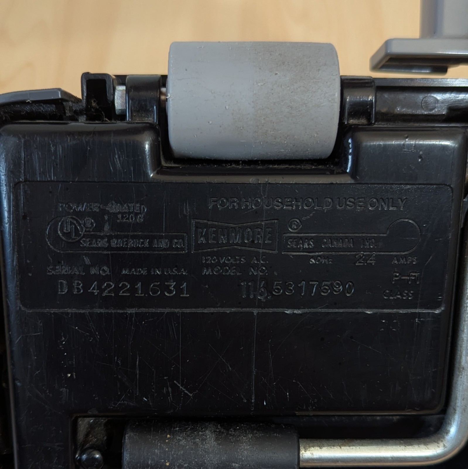 Kenmore Power-Mate 116 Canister Vacuum Power Nozzle 2-Motor System Whispertone